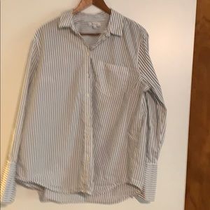 Madewell, XL, blue striped, button down.